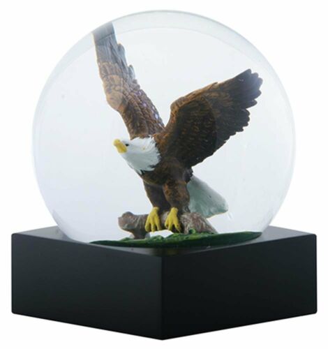 ebros gift Ebros Wildlife Wings of Glory Ascending Bald Eagle Glitter Water Globe Collectible Figurine 4.5" Tall US Patriotic National Emblem Soaring Bald Eagle