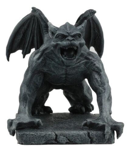 Ebros Gift Ebros Winged Demonic Bull Gargoyle Statue Gothic Night Crawler Sentry Stone Devil