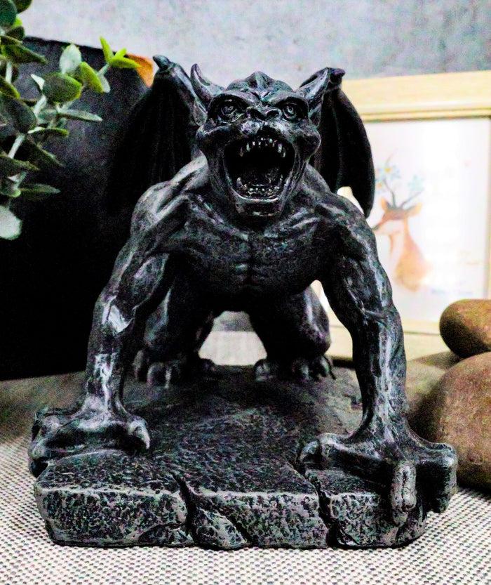 ebros gift Ebros Winged Demonic Bull Gargoyle Statue Gothic Night Crawler Sentry Stone Devil