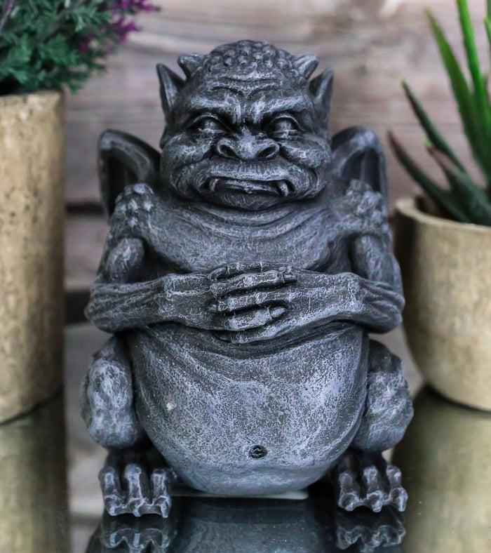 ebros gift Ebros Winged Fat Ogre Troll Gargoyle Statue 4" High Gargoyles Collectible