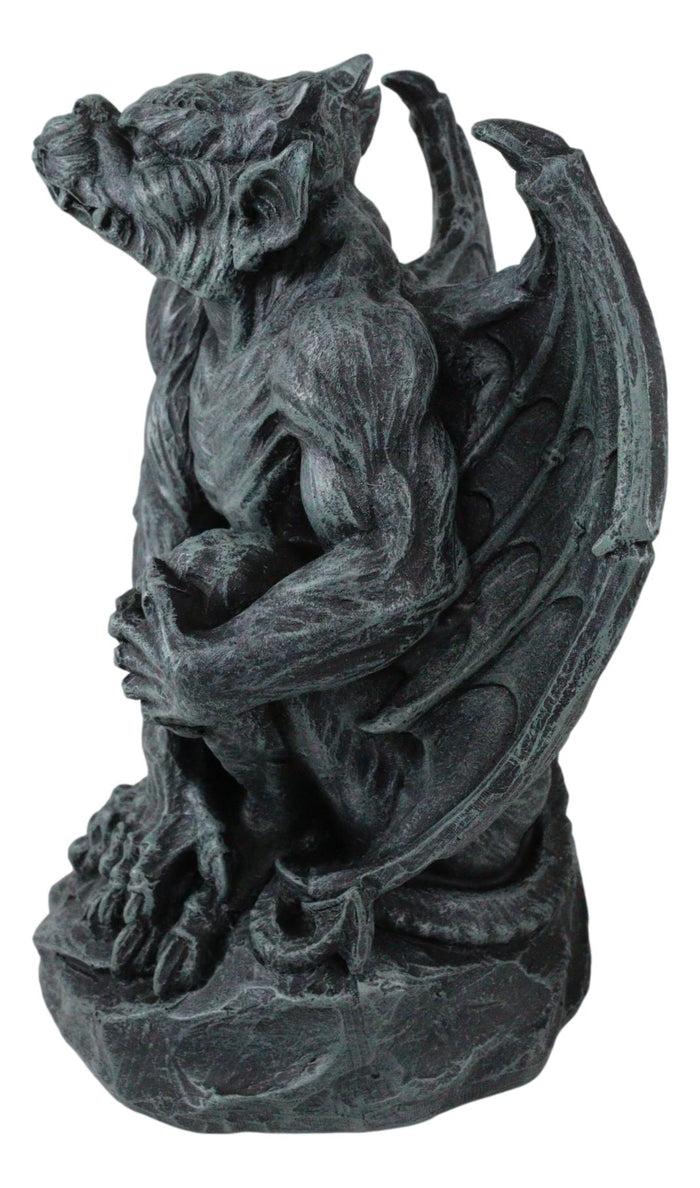 Ebros Gift Ebros Winged King Kong Gargoyle Statue Medieval Gothic Figurine 6.5" Tall