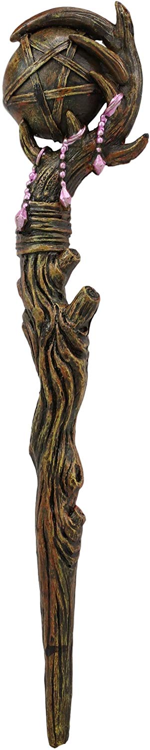 Ebros Gift Ebros Witch & Wizard Fantasy Cosplay 4 Magic Wands With 1 Stand Holder Decor