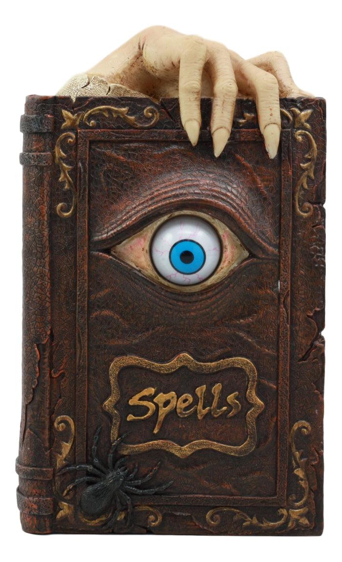 ebros gift Ebros Witchcraft Sorcery Lifelike Evil Eye Book of Spells Money Bank Figurine Decor Statue 8.5" Tall