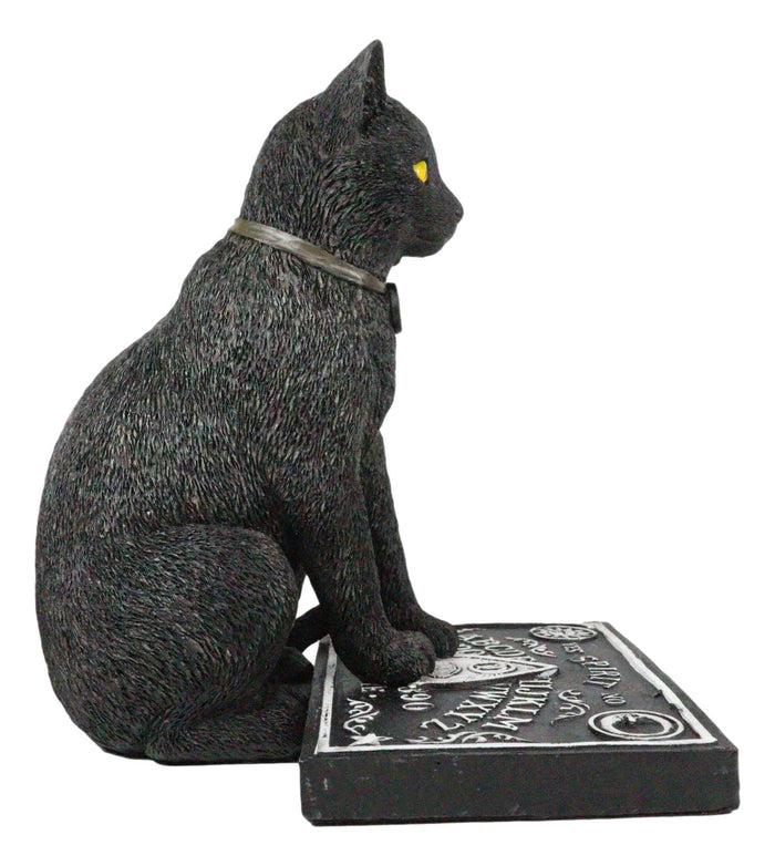 Ebros Gift Ebros Witching Hour Halloween Black Cat With Ouija Spirit Board & Planchette Figurine