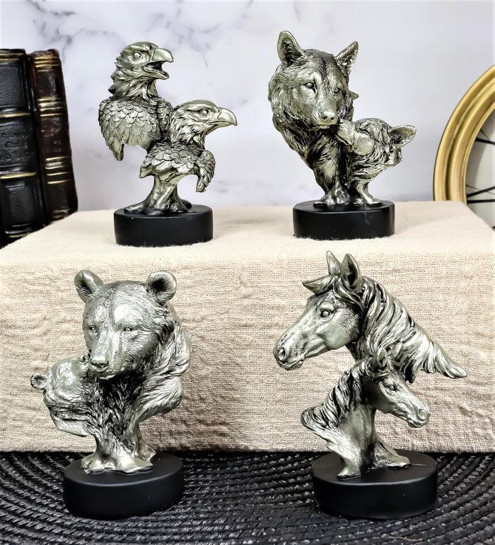 ebros gift Ebros Wolf Pup Eagle Eaglet Black Bear Cub Horse Foal Busts Mini Figurines