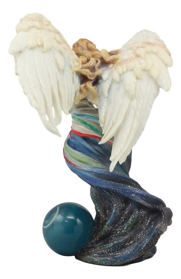 Ebros Gift Ebros Written In The Wind Sheila Wolk Angel Statue 10.25"H Celestial Angel With Moon