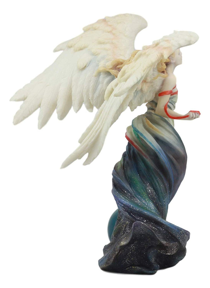 Ebros Gift Ebros Written In The Wind Sheila Wolk Angel Statue 10.25"H Celestial Angel With Moon