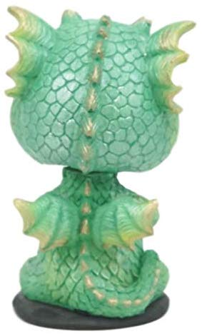 Ebros Gift Ebros Wyrmling Baby Hatchling Green Drake Yoga Dragon Bobblehead Figurine 4"H