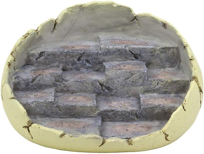 ebros gift Ebros Wyrmling Dragon Hatchling Cracked Egg Miniature Display Stand with Rocky Steps Figurine As Decorative Housing for Miniature Dragons Sculptures Medieval Fantasy Alchemy Decorative Statue
