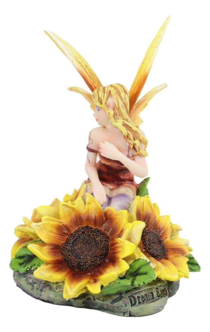Ebros Gift Ebros Yellow Spring Blossom Sunflower Fairy Figurine 5"H Meadow Legends Faerie