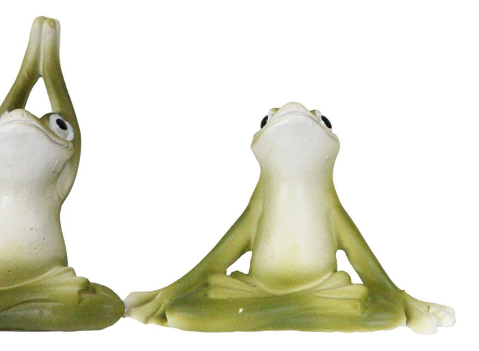 Ebros Gift Ebros Zen Garden Inner Peace Yoga Frogs Set Of 3 Figurine Collectible
