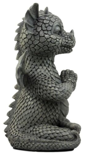 Ebros Gift Ebros Zen Meditating Buddha Fiery Yoga Dragon Garden Statue Faux Stone Finish 10"H
