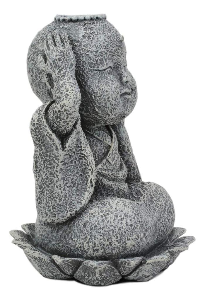 Ebros Gift Ebros Zen Meditating Japanese Bosatsu Jizo Monk On Lotus Throne Statue 4" Tall