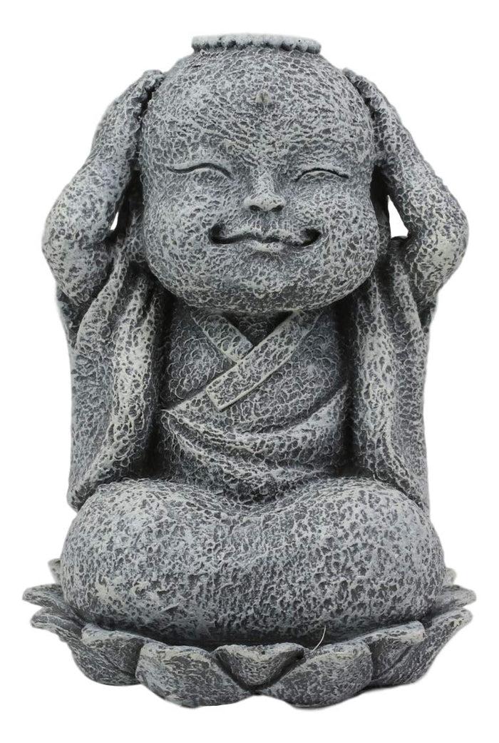Ebros Gift Ebros Zen Meditating Japanese Bosatsu Jizo Monk On Lotus Throne Statue 4" Tall