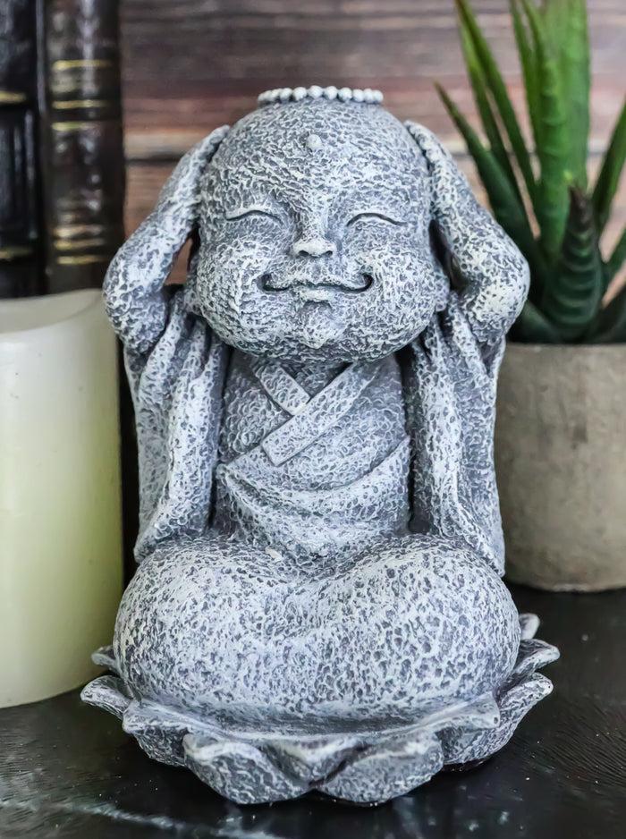 Ebros Gift Ebros Zen Meditating Japanese Bosatsu Jizo Monk On Lotus Throne Statue 4" Tall