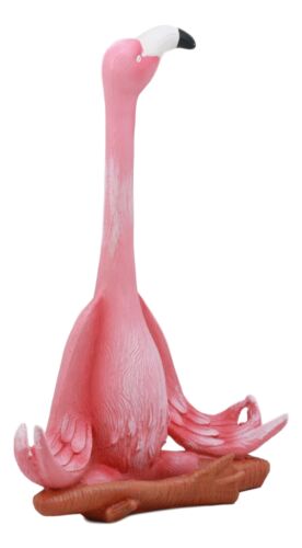 Ebros Gift Ebros Zen Yoga Pink Flamingo Statue In Lotus Meditation Pose Tropical Wading Bird Decor Figurine 12.25" Tall