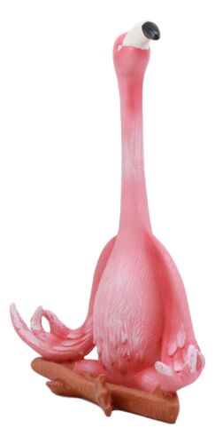 Ebros Gift Ebros Zen Yoga Pink Flamingo Statue In Lotus Meditation Pose Tropical Wading Bird Decor Figurine 12.25" Tall