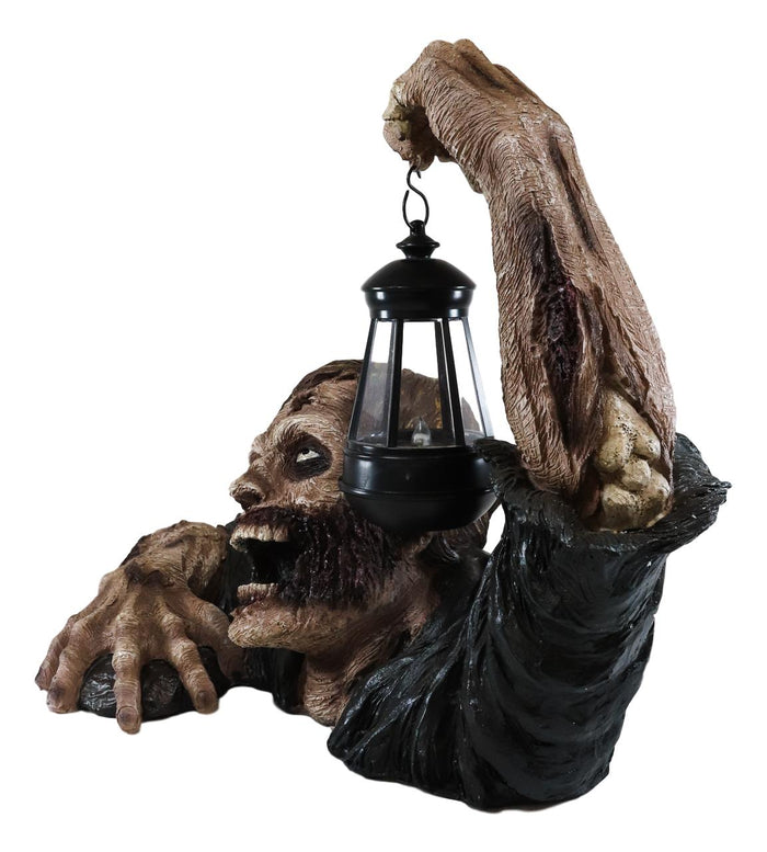 Ebros Gift Ebros Zombie Crawling Out Of Grave Solar LED Lantern Figurine Dead Rising 18.5"L
