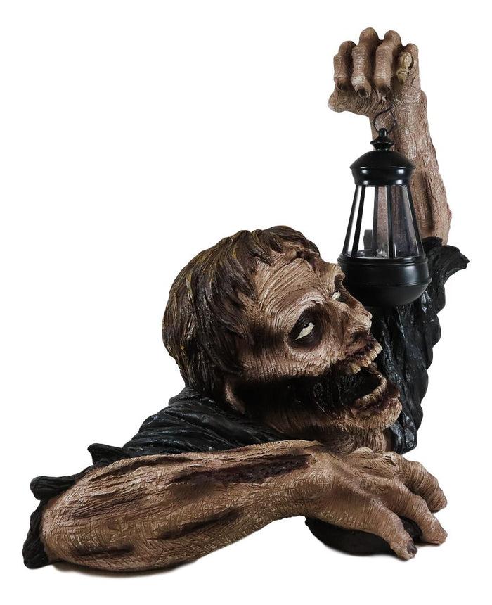 Ebros Gift Ebros Zombie Crawling Out Of Grave Solar LED Lantern Figurine Dead Rising 18.5"L