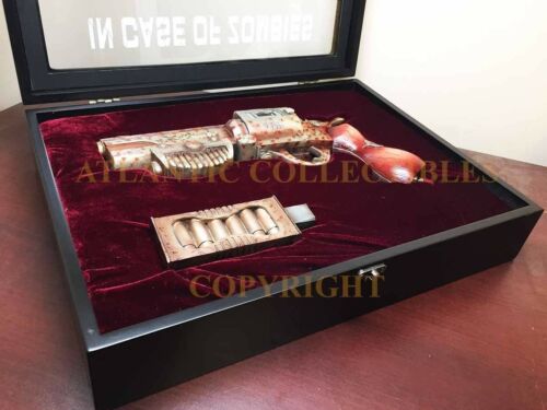 Ebros Gift Ebros Zombie Survival Steampunk Case W/ Cartridge In Wooden Gun Case