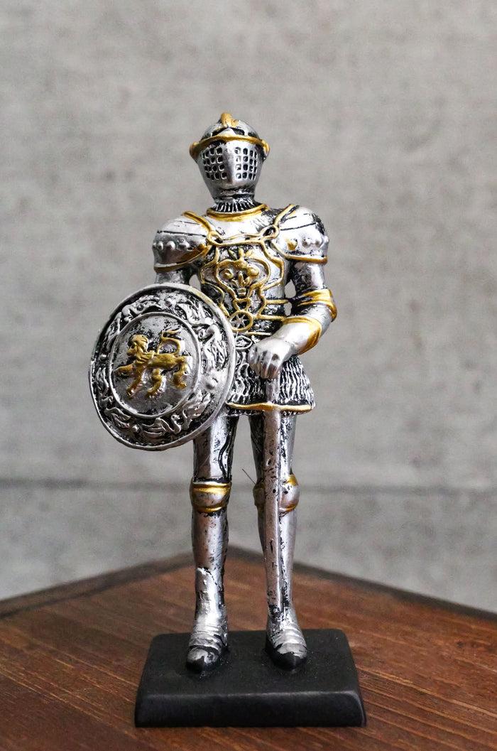 ebros gift EbrosMedieval English Knight Dollhouse Miniature Figurine Lion Heraldry Suit Of Armor