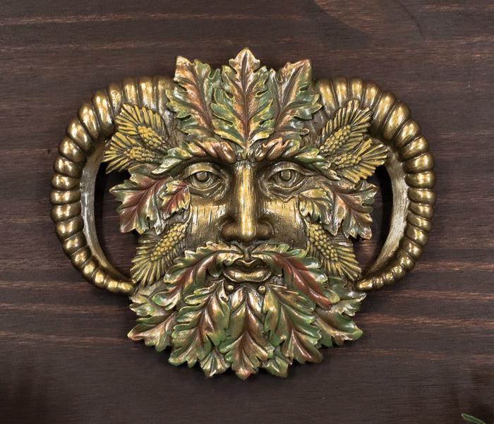 ebros gift Ebtos Horned God Autumn Fall Season Greenman Spirit Wall Decor Plaque 7"Wide
