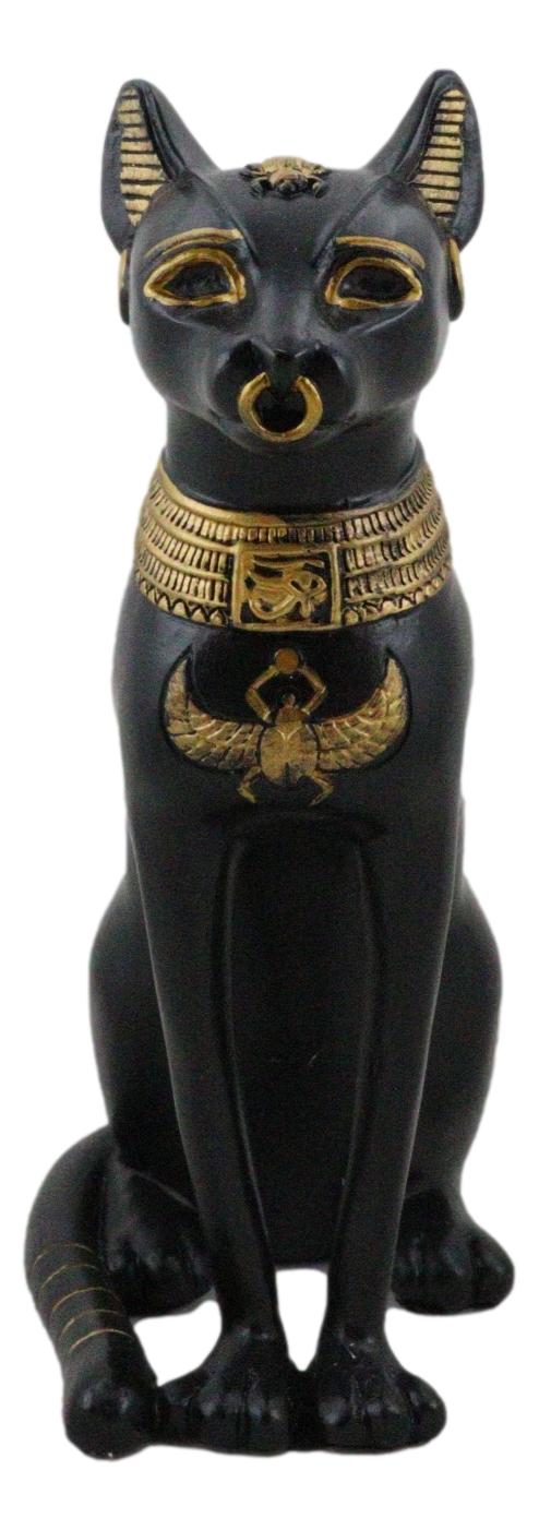Ebros Gift Egyptian Ancient God Deity Small Bastet Figurine Ubasti Bast Cat Motherhood Home