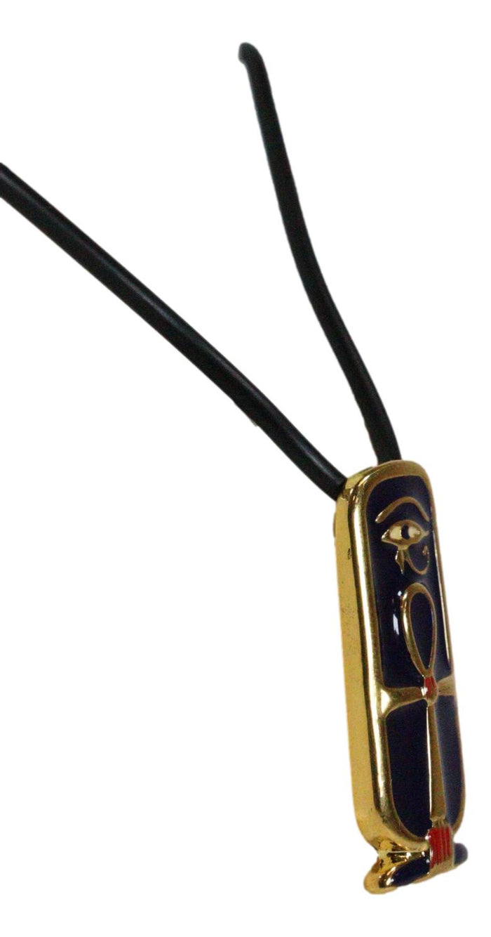Ebros Gift Egyptian Ankh Cartouche Pendant Medallion Pewter Necklace Accessory Jewelry