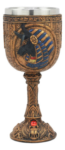 Ebros Gift Egyptian Anubis Wine Goblet God Of The Dead And Afterlife Wine Chalice 6oz