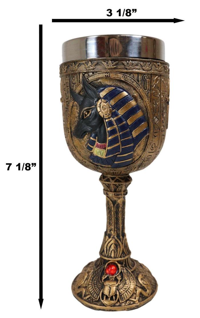 Ebros Gift Egyptian Anubis Wine Goblet God Of The Dead And Afterlife Wine Chalice 6oz