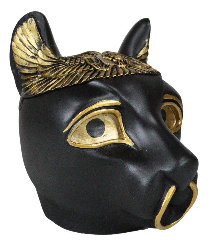 Ebros Gift Egyptian Bastet Cat With Uraeus Cobras And Scarab Beetle Crown Decorative Box