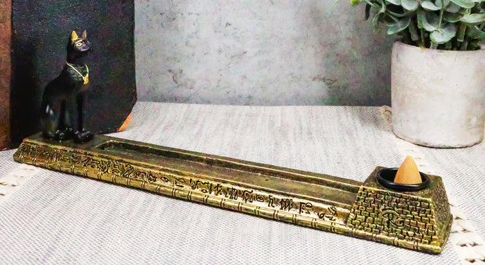 ebros gift Egyptian Bastet Incense Holder Egypt Cat Aroma Scent Collectible