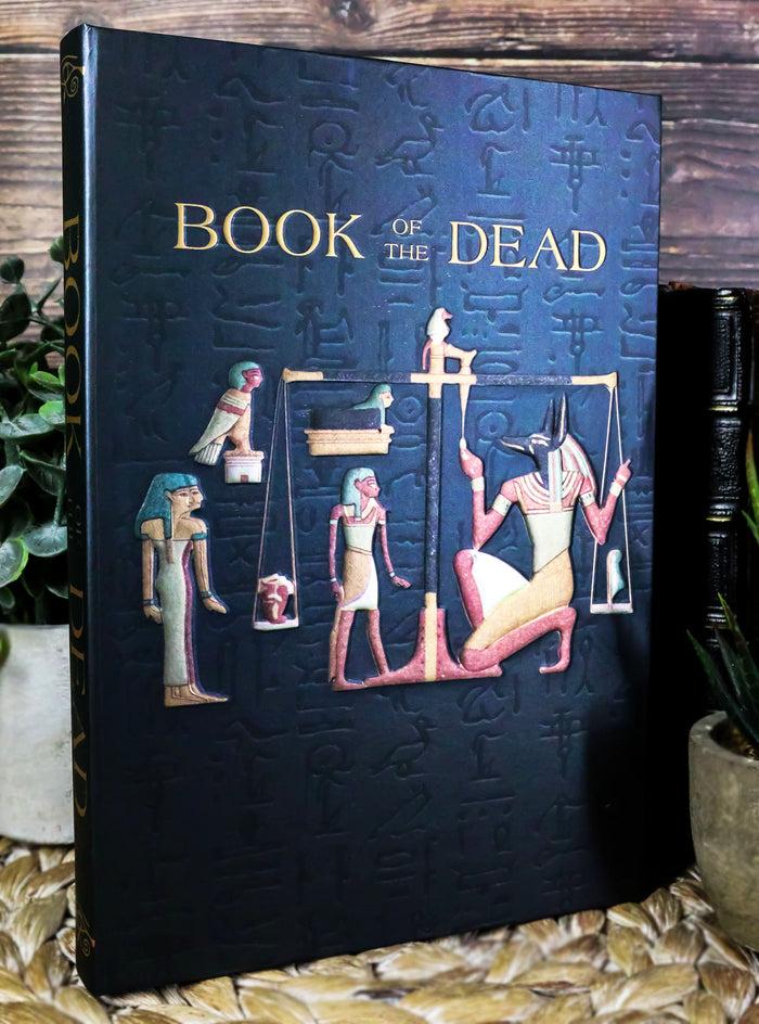 ebros gift Egyptian Book Of The Dead Anubis With Scales Embossed Blank Page Journal Book