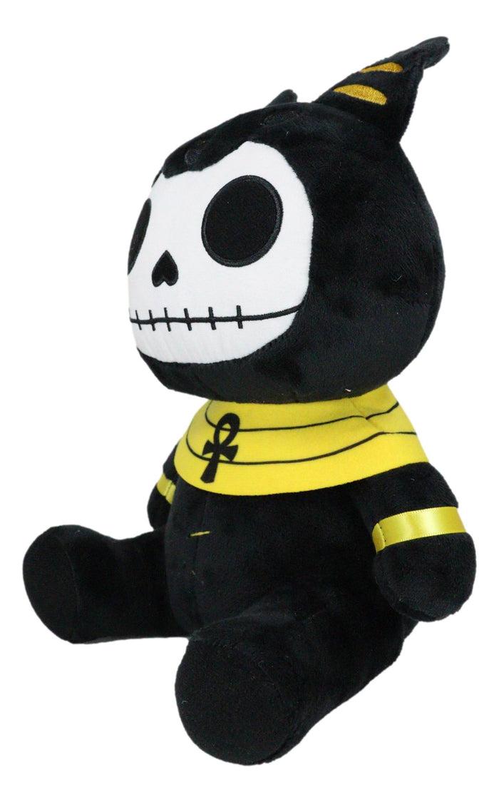 Ebros Gift Egyptian Deity God Anubis Furrybones Skeleton Plush Toy Doll 11"H Furry Bones
