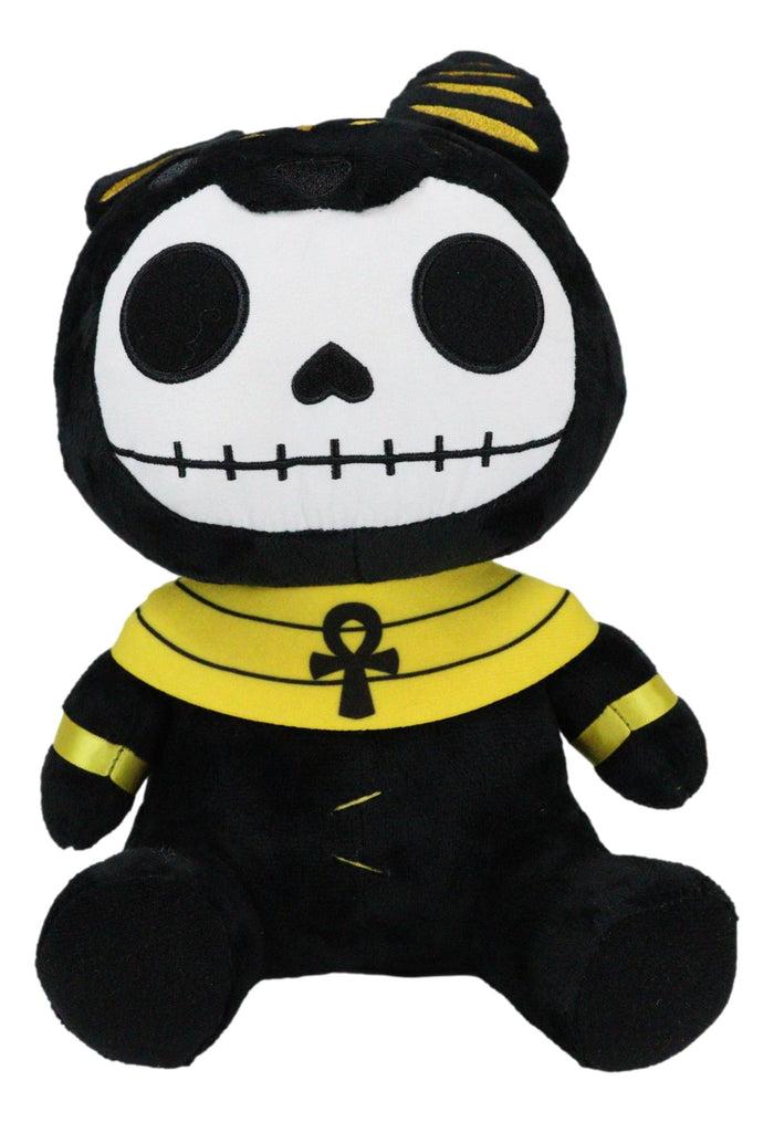 Ebros Gift Egyptian Deity God Anubis Furrybones Skeleton Plush Toy Doll 11"H Furry Bones