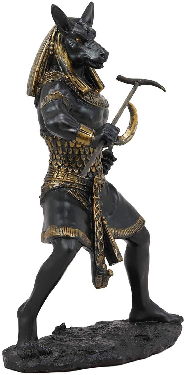Ebros Gift Egyptian Deity Seth Holding Khopesh Sickle Blade And Was Scepter Statue Decor