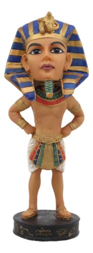 ebros gift Egyptian Dynasty Man Deity God Pharaoh King Tut Bobblehead Figurine Bobble Head