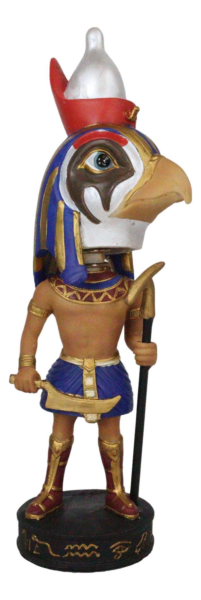 Ebros Gift Egyptian Dynasty Pharaoh & Sky Deity Horus Falcon Bobblehead Figurine Egypt Toy