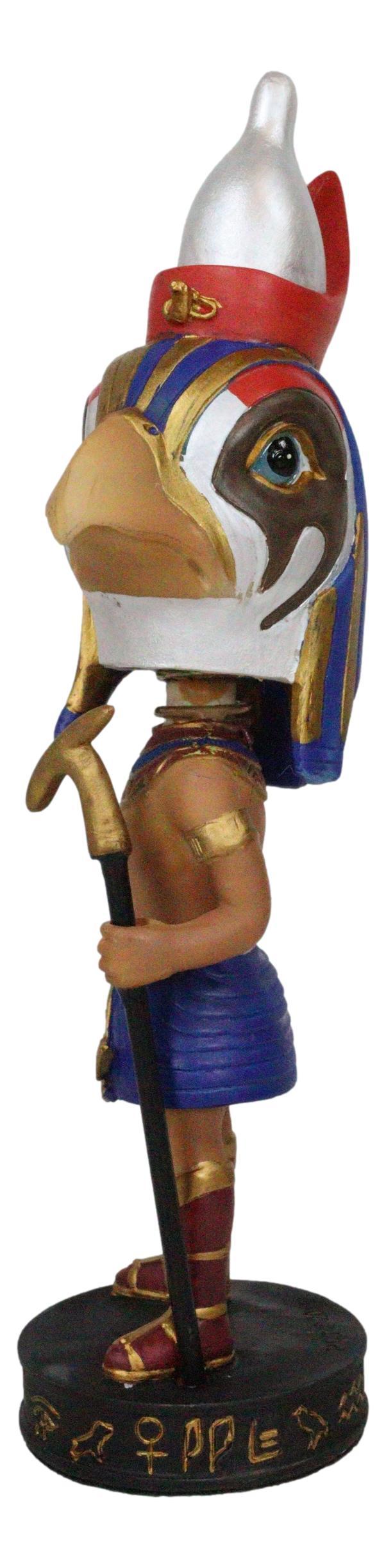 Ebros Gift Egyptian Dynasty Pharaoh & Sky Deity Horus Falcon Bobblehead Figurine Egypt Toy