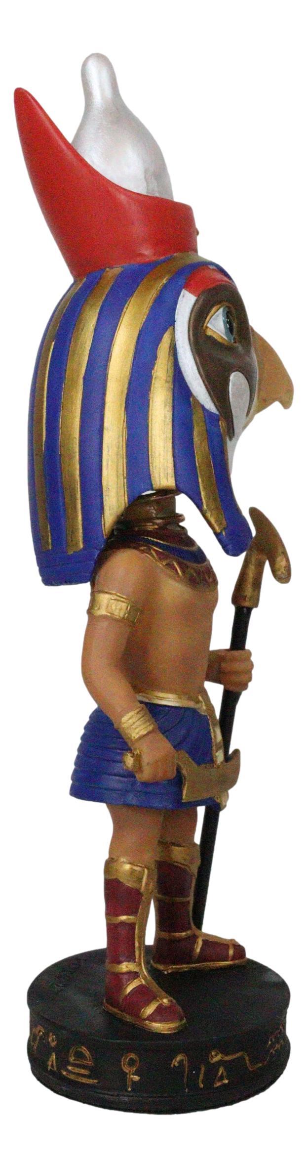 Ebros Gift Egyptian Dynasty Pharaoh & Sky Deity Horus Falcon Bobblehead Figurine Egypt Toy