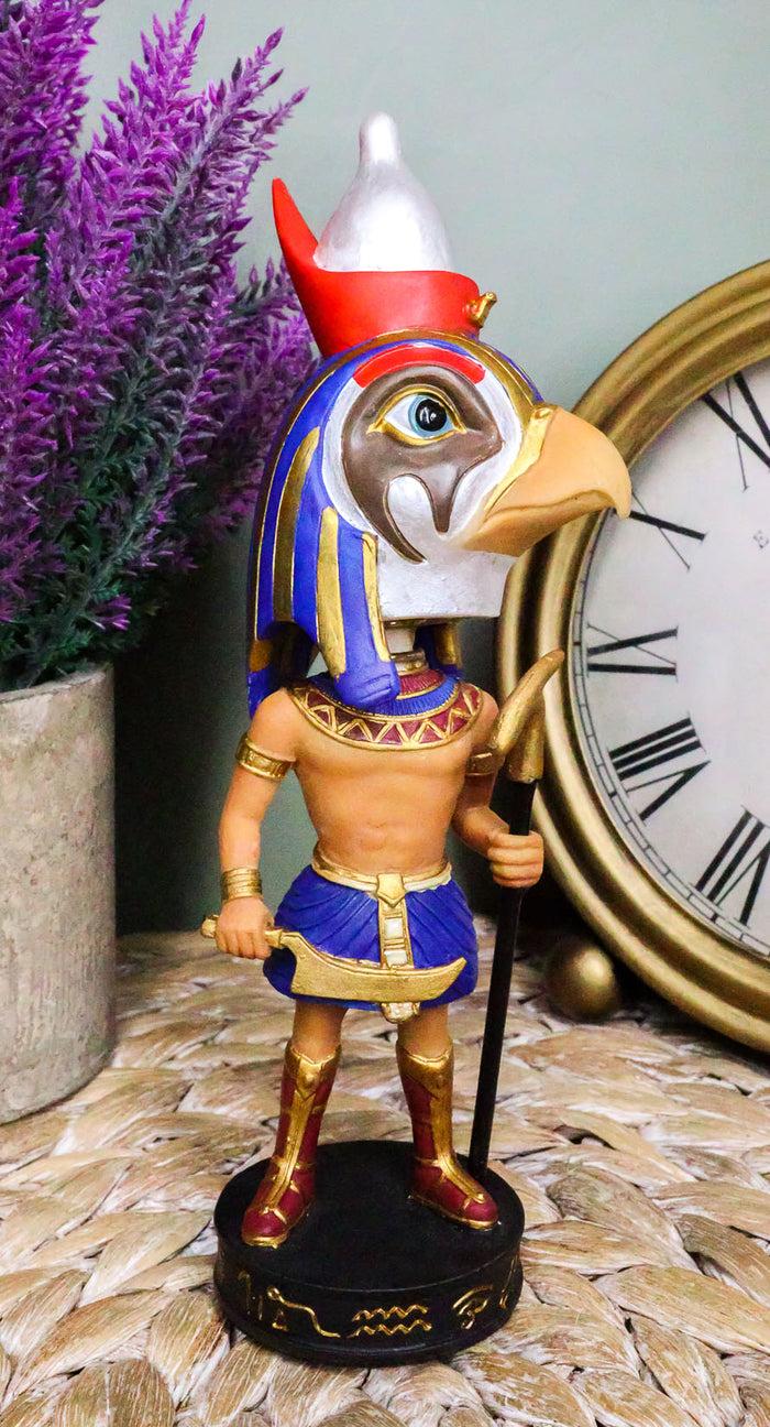 ebros gift Egyptian Dynasty Pharaoh & Sky Deity Horus Falcon Bobblehead Figurine Egypt Toy
