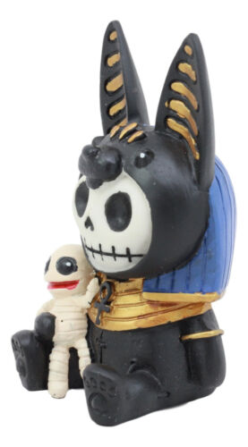 Ebros Gift Egyptian Furrybones Anubis Figurine Small 3.5" Furry Bones Skeleton Decor Statue