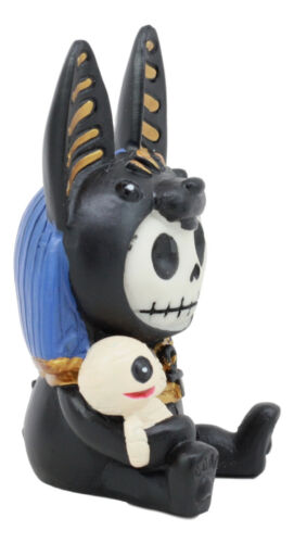 Ebros Gift Egyptian Furrybones Anubis Figurine Small 3.5" Furry Bones Skeleton Decor Statue