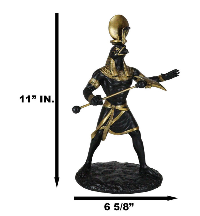 Ebros Gift Egyptian God Horus Ra With Sun And Uraeus Disc Statue Deity Of Sun War And Sky