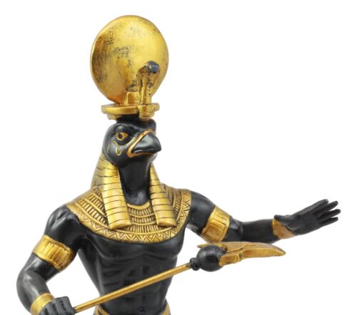 Ebros Gift Egyptian God Horus Ra With Sun And Uraeus Disc Statue Deity Of Sun War And Sky