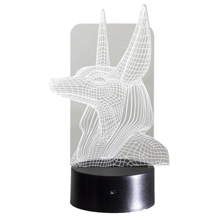 Ebros Gift Egyptian God Of Afterlife Anubis Acrylic Art Panel Colorful LED Night Light