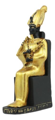 Ebros Gift Egyptian God Of Afterlife Underworld Osiris On Throne Dollhouse Miniature Statue