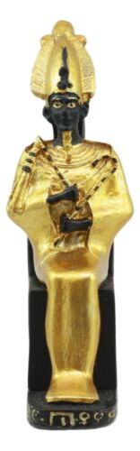 ebros gift Egyptian God Of Afterlife Underworld Osiris On Throne Dollhouse Miniature Statue