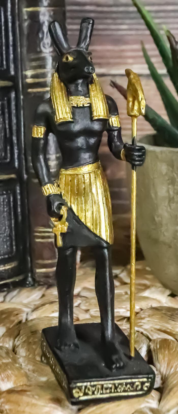 ebros gift Egyptian God Of Chaos And Desert Seth Dollhouse Miniature Statue Gods Of Egypt