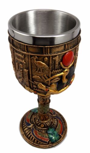 Ebros Gift Egyptian God Of Knowledge & Technology Thoth 6oz Resin Wine Goblet Chalice Cup